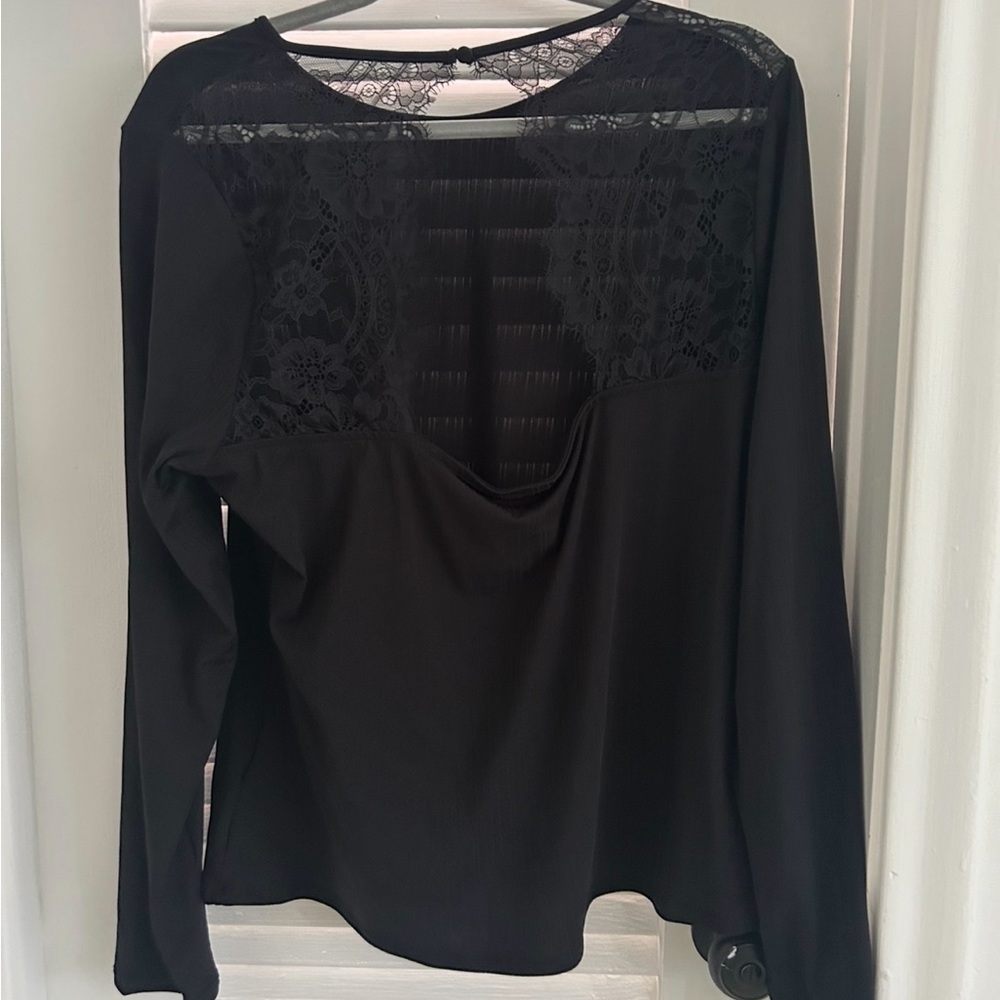 NEW H&M Black Long Sleeve blouse